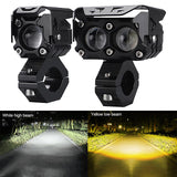 Maxbell Motorcycle LED Spotlight Headlight LED Driving Light for Motorbike Double lenses