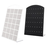 Maxbell Acrylic Ear Studs Display Rack Earring Stand 72 Holes for Jewelry Display Black