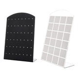 Maxbell Acrylic Ear Studs Display Rack Earring Stand 72 Holes for Jewelry Display Black