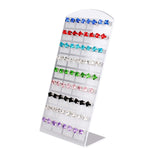 Maxbell Acrylic Ear Studs Display Rack Earring Stand 72 Holes for Jewelry Display Clear