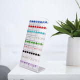 Maxbell Acrylic Ear Studs Display Rack Earring Stand 72 Holes for Jewelry Display Clear