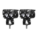 Maxbell Motorcycle LED Light Spotlight Waterproof for Motorbike Automobile Double Lenses