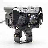 Maxbell Motorcycle LED Light Spotlight Waterproof for Motorbike Automobile Double Lenses