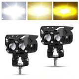 Maxbell Motorcycle LED Light Spotlight Waterproof for Motorbike Automobile Double Lenses