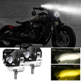 Maxbell Motorcycle LED Light Spotlight Waterproof for Motorbike Automobile Single Lens