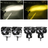 Maxbell Motorcycle LED Light Spotlight Waterproof for Motorbike Automobile Single Lens