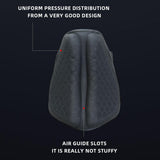 Maxbell Motorbike Seat Cushion Shock Absorption for Long Distance Riding Black