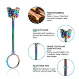 Maxbell Cigarette Holder Hollow Design Ring Frame Fashion for Male Men Rose Gold