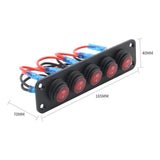 Maxbell Toggle Switch Panel Durable Pre Wired for Automotive Trailers Bus