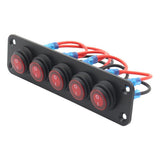 Maxbell Toggle Switch Panel Durable Pre Wired for Automotive Trailers Bus