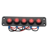 Maxbell Toggle Switch Panel Durable Pre Wired for Automotive Trailers Bus