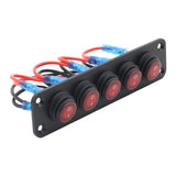 Maxbell Toggle Switch Panel Durable Pre Wired for Automotive Trailers Bus