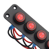 Maxbell Toggle Switch Panel Durable Pre Wired for Automotive Trailers Bus