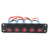 Maxbell Toggle Switch Panel Durable Pre Wired for Automotive Trailers Bus