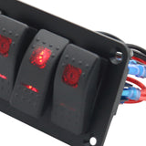 Maxbell Rocker Switch Panel Durable Multipurpose for Automotive Caravan Bus