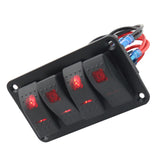 Maxbell Rocker Switch Panel Durable Multipurpose for Automotive Caravan Bus