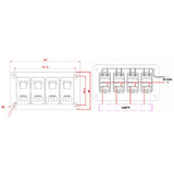 Maxbell Rocker Switch Panel Durable Multipurpose for Automotive Caravan Bus