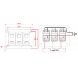 Maxbell Marine Boat Switch Panel Waterproof 5 Pin for Vehicle Car Boat