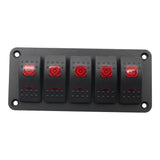 Maxbell Switch Controller Panel On Off Waterproof Double Red for Caravan