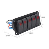 Maxbell Switch Controller Panel On Off Waterproof Double Red for Caravan
