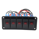 Maxbell Switch Controller Panel On Off Waterproof Double Red for Caravan