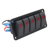 Maxbell Switch Controller Panel On Off Waterproof Double Red for Caravan