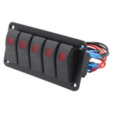 Maxbell Switch Controller Panel On Off Waterproof Double Red for Caravan