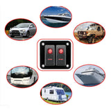 Maxbell Switch Controller Panel On Off Waterproof Double Red for Caravan