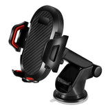 Maxbell Car Adjustable Phone Holder Dashboard Windshield Mount, One Button Release Black Red