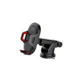 Maxbell Car Adjustable Phone Holder Dashboard Windshield Mount, One Button Release Black Red