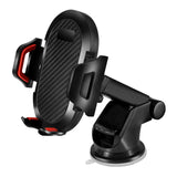 Maxbell Car Adjustable Phone Holder Dashboard Windshield Mount, One Button Release Black Red