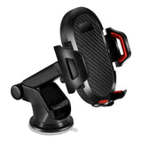 Maxbell Car Adjustable Phone Holder Dashboard Windshield Mount, One Button Release Black Red
