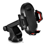 Maxbell Car Adjustable Phone Holder Dashboard Windshield Mount, One Button Release Black Red