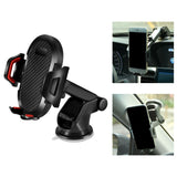 Maxbell Car Adjustable Phone Holder Dashboard Windshield Mount, One Button Release Black Red