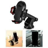Maxbell Car Adjustable Phone Holder Dashboard Windshield Mount, One Button Release Black Red
