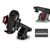 Maxbell Car Adjustable Phone Holder Dashboard Windshield Mount, One Button Release Black Red