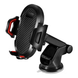 Maxbell Car Adjustable Phone Holder Dashboard Windshield Mount, One Button Release Black Red