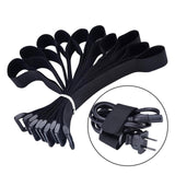 Maxbell 10 Pieces Nylon Fastening Cable Straps Self Adhesive for Home