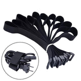 Maxbell 10 Pieces Nylon Fastening Cable Straps Self Adhesive for Home