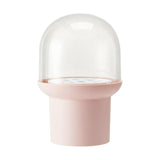 Maxbell Makeup Brush Holder Container with Lid for Lip Brush Contour Brush Eyeliner Pink