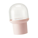 Maxbell Makeup Brush Holder Container with Lid for Lip Brush Contour Brush Eyeliner Pink