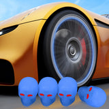 Maxbell 4 Pieces Car Tire Valve Stem Caps Luminous Dustproof for Bike Suvs Blue