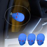 Maxbell 4 Pieces Car Tire Valve Stem Caps Luminous Dustproof for Bike Suvs Blue