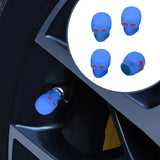 Maxbell 4 Pieces Car Tire Valve Stem Caps Luminous Dustproof for Bike Suvs Blue