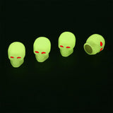 Maxbell 4 Pieces Car Tire Valve Stem Caps Luminous Dustproof for Bike Suvs Yellow