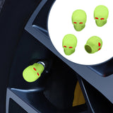 Maxbell 4 Pieces Car Tire Valve Stem Caps Luminous Dustproof for Bike Suvs Yellow