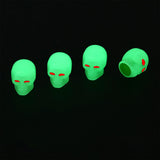 Maxbell 4 Pieces Car Tire Valve Stem Caps Luminous Dustproof for Bike Suvs Green