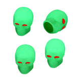 Maxbell 4 Pieces Car Tire Valve Stem Caps Luminous Dustproof for Bike Suvs Green