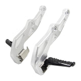 Maxbell Motorcycle Footrest Foot Pegs Pedal for Honda NC750D NC700D Silver