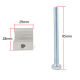 Maxbell Pickup Truck Tool Box Mounting Kit J Hook Crossover Accessories 4pcs Silver